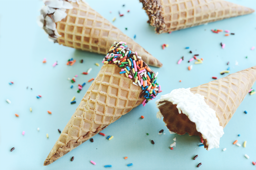Waffle Cones 4 Ways