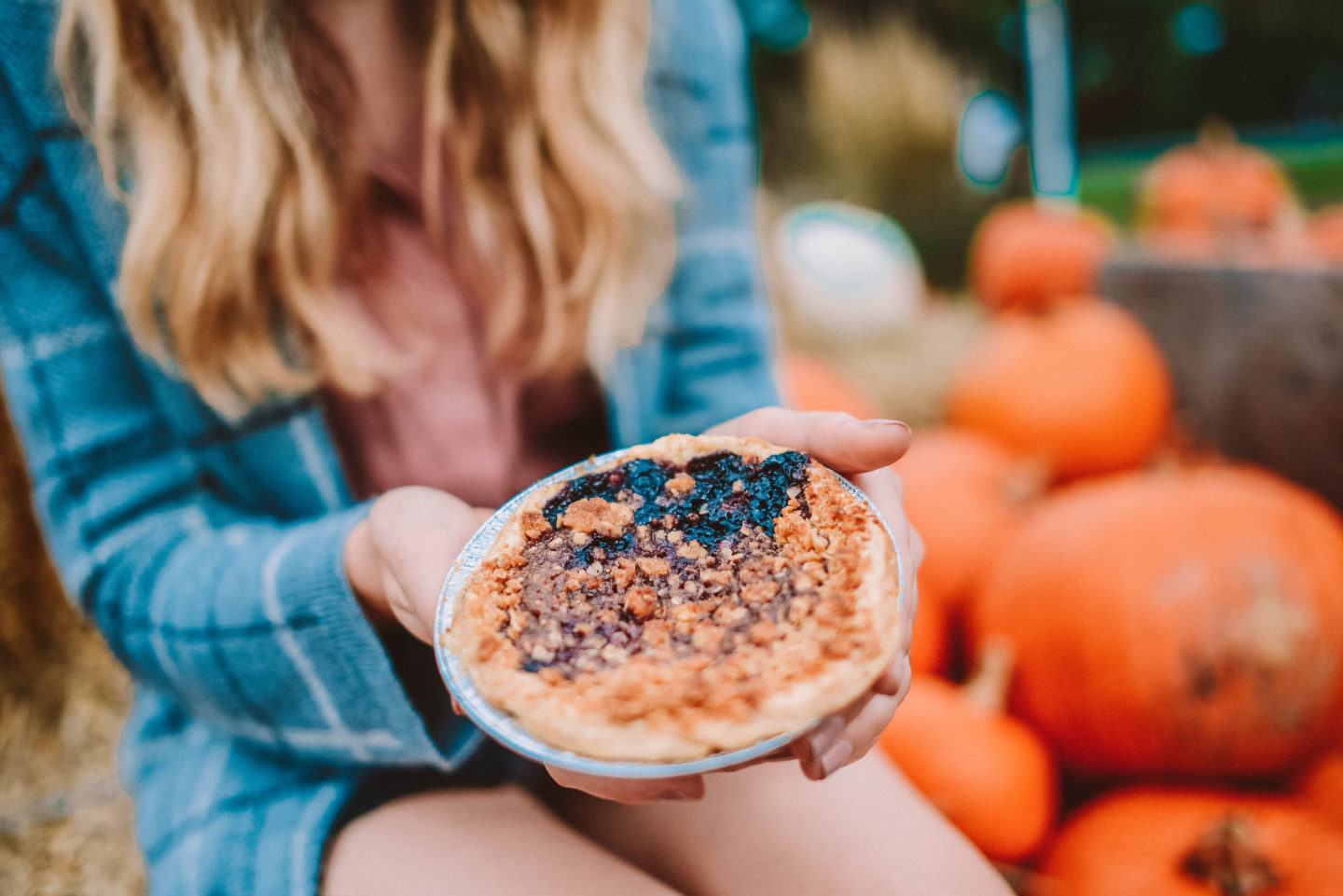 Walkers Country Market Niagara-On-The-Lake Blueberry Pie Girl Holding Blueberry Pie Fall
