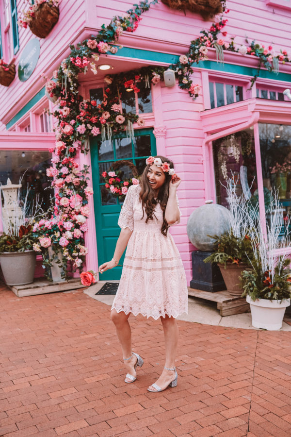 Jane.com The Emily Edition Galentine's Day Pink Dress Greenworks Florist Georgetown